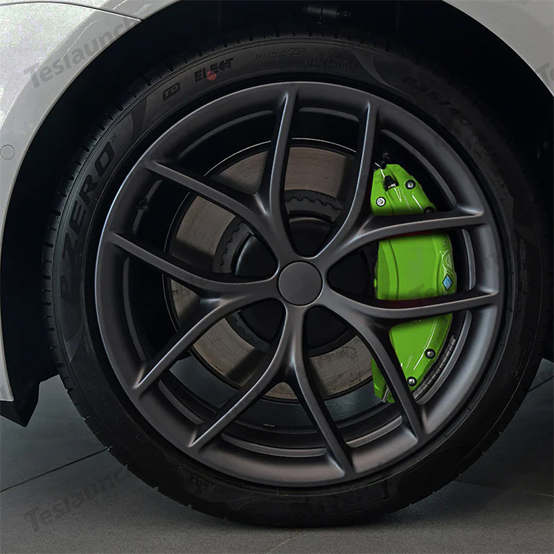ฝาครอบคาลิปเปอร์เบรกสีเขียว (4 ชิ้น) สำหรับ Tesla 2560-2566 Model 3/ปี