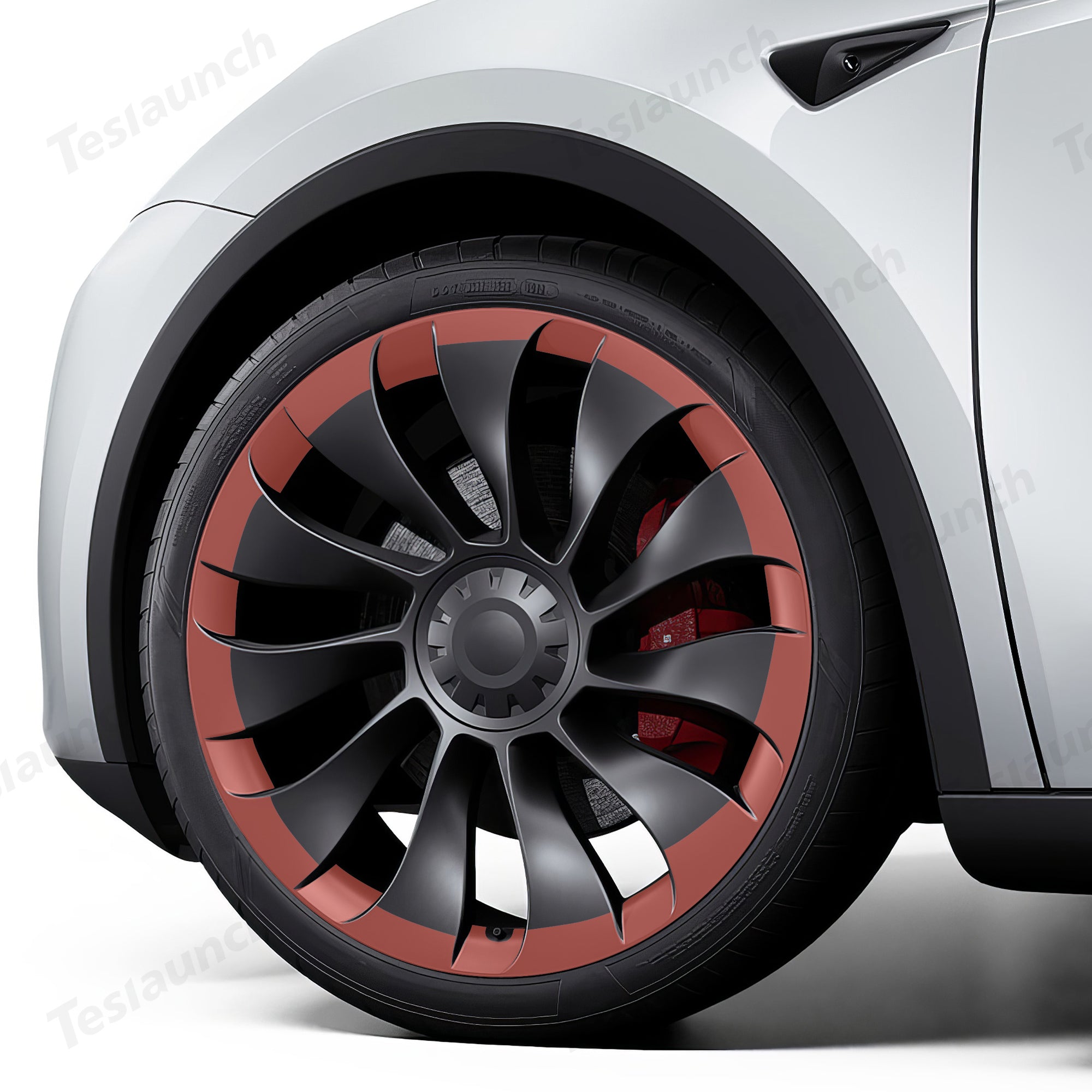 Model Y 21'' Uberturbine Wheel Hub Clear Protection Film-PPF for Tesla(2021-2023)