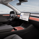 Model Y Dashboard Trim Keskus konsoli paneelin sivuleikkaus selkeä suojaus elokuvapaketti-PPF-kilpailuille Tesla (2021-20-20) 23) (5PCS)