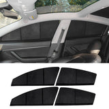 Blickdichter Sichtschutz aus Wildleder mit Seitenfenstern für Tesla <tc>Model</tc> 3/Y