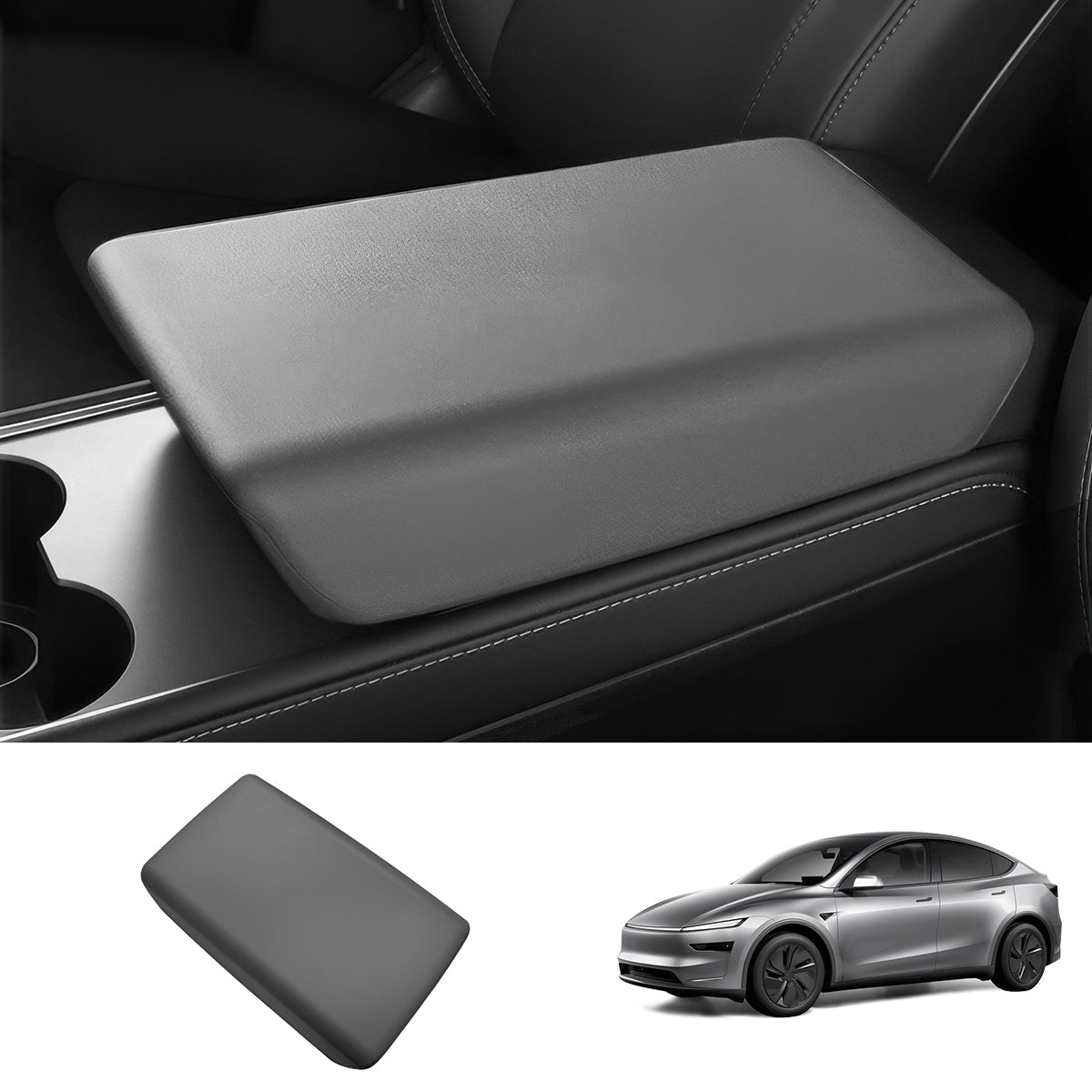 TPE Center Console Armrest Cover for Tesla Model Y Juniper 2025+ - T-Launch