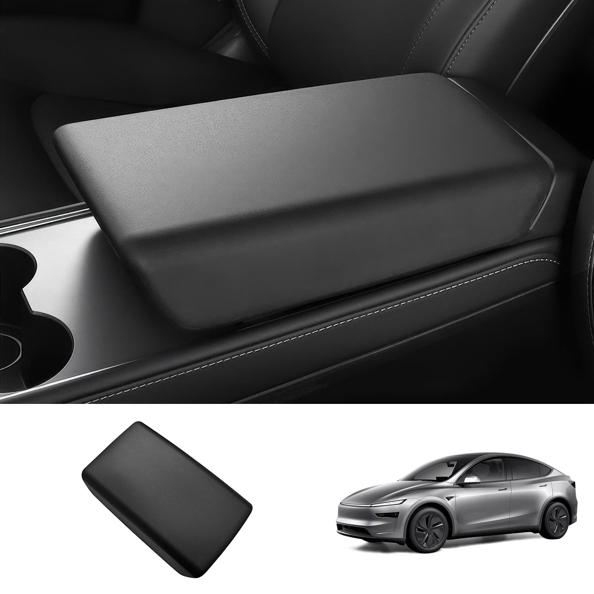 TPE Center Console Armrest Cover for Tesla Model Y Juniper 2025+ - T-Launch