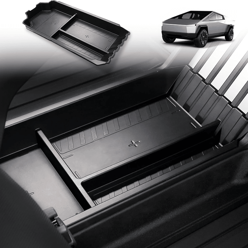 TPE Center Console Lower Tray Organizer for Cybertruck - T-Launch