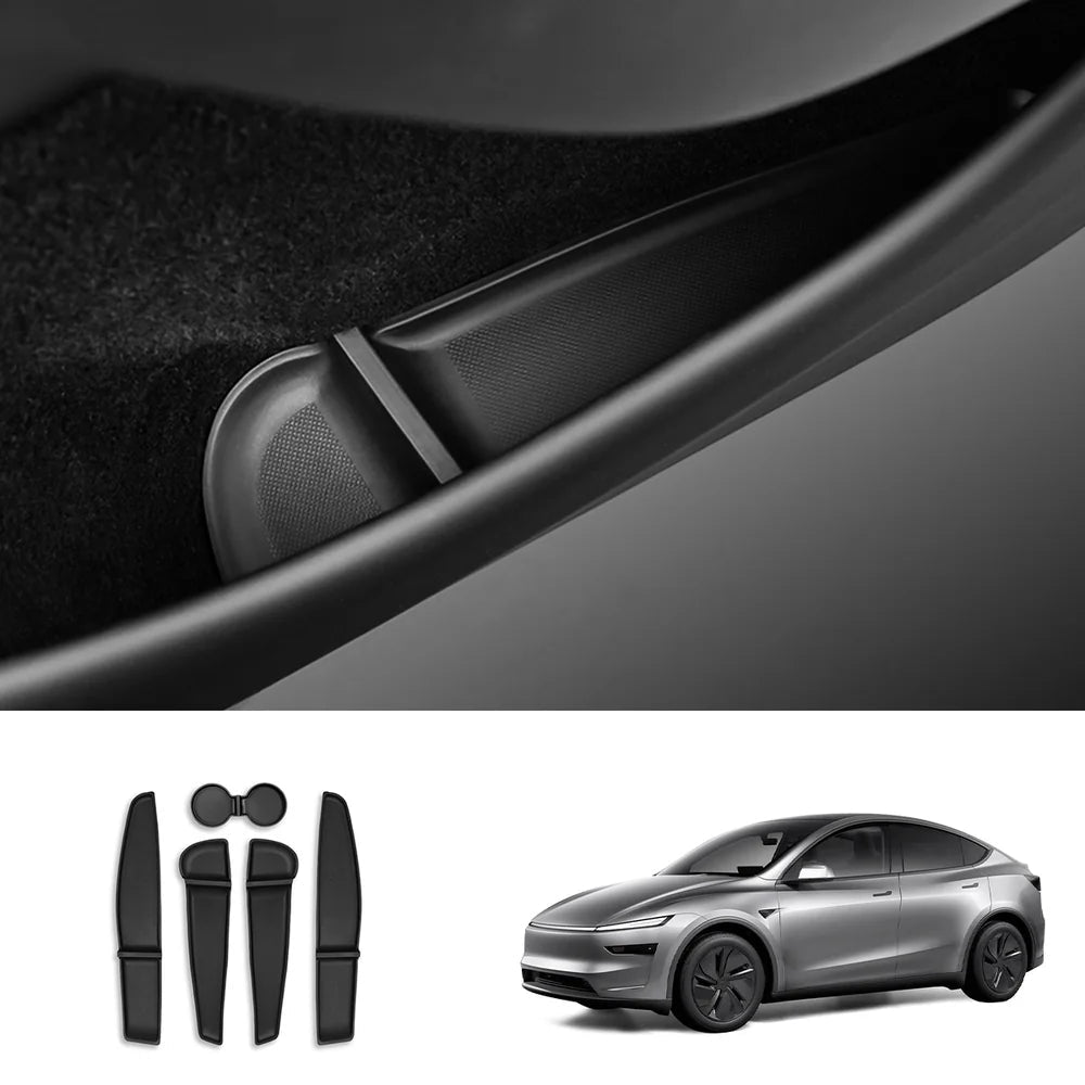 TPE Door Storage & Cup Holder Mats for Tesla Model Y Juniper 2025+ - T-Launch