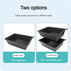 TPE+ABS Double Layer Hidden Underseat Storage Box for Tesla Model X 2023+ - T-Launch
