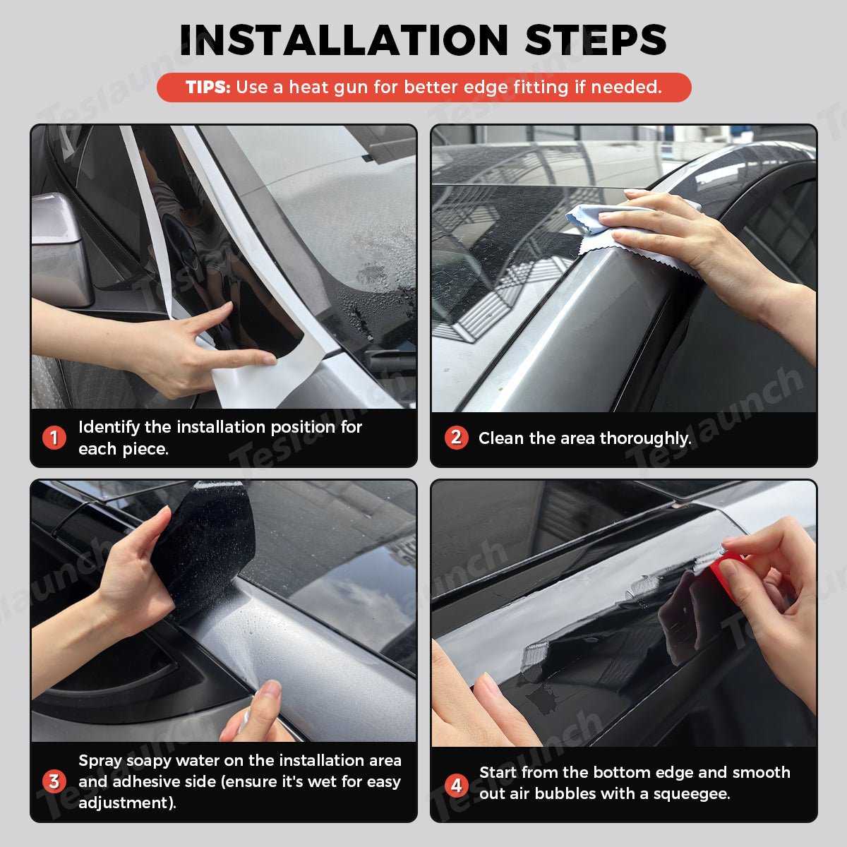 TPU Roof Pillar Delete Wrap for Tesla Model Y Juniper 2025+ - T-Launch