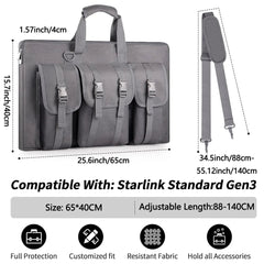 Travel Carrying Bag for Starlink Gen 3 – Fits Dish and Accessories - T-Launch