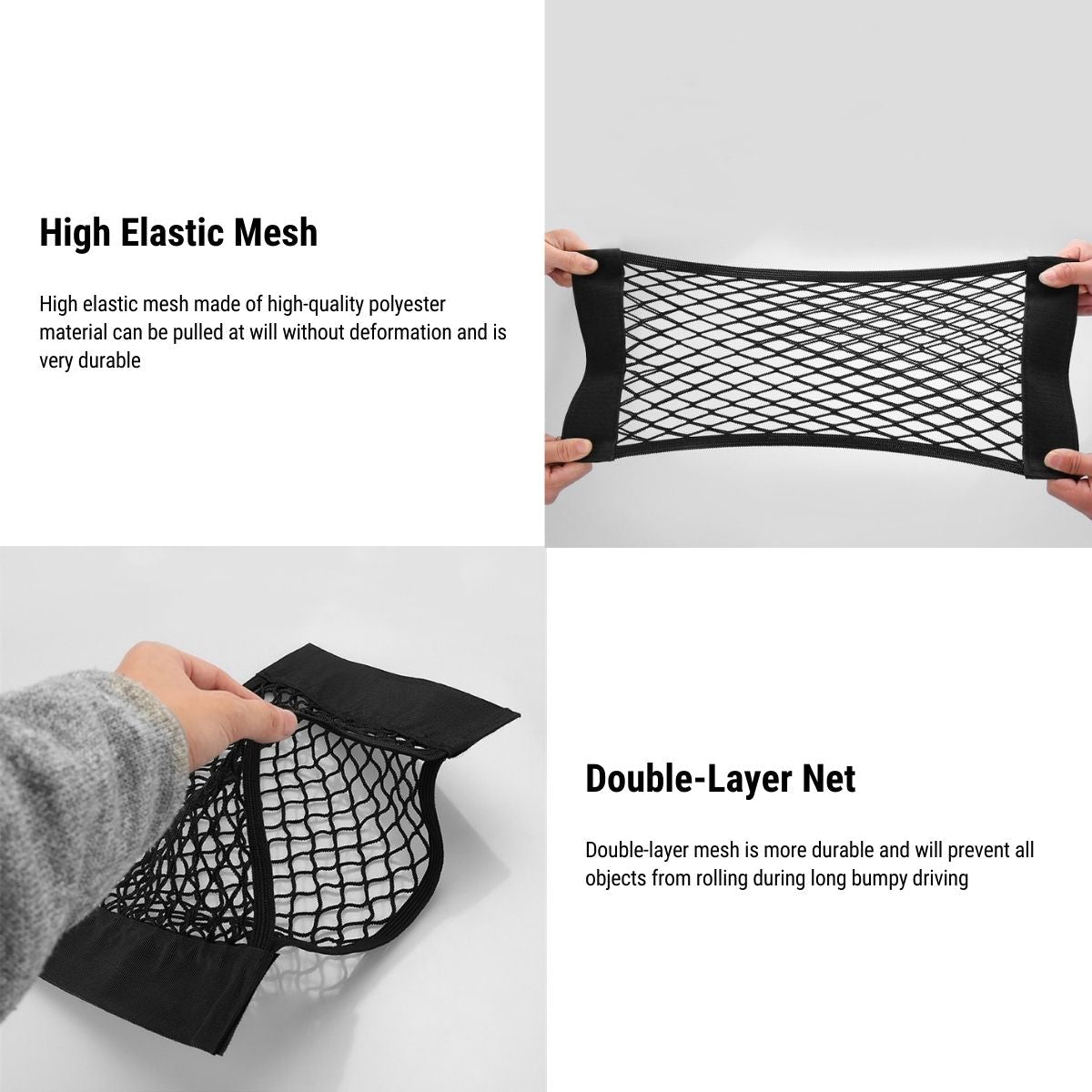 Trunk Mesh Cargo Net Storage Bag Fixed Net Bag For Tesla Model 3/Y/S/X - T-Launch