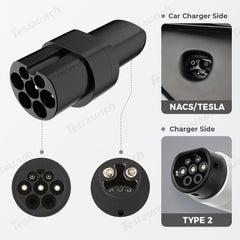 Type 2 to Tesla/NACS EV Charge Adapter (AC Only) - T-Launch