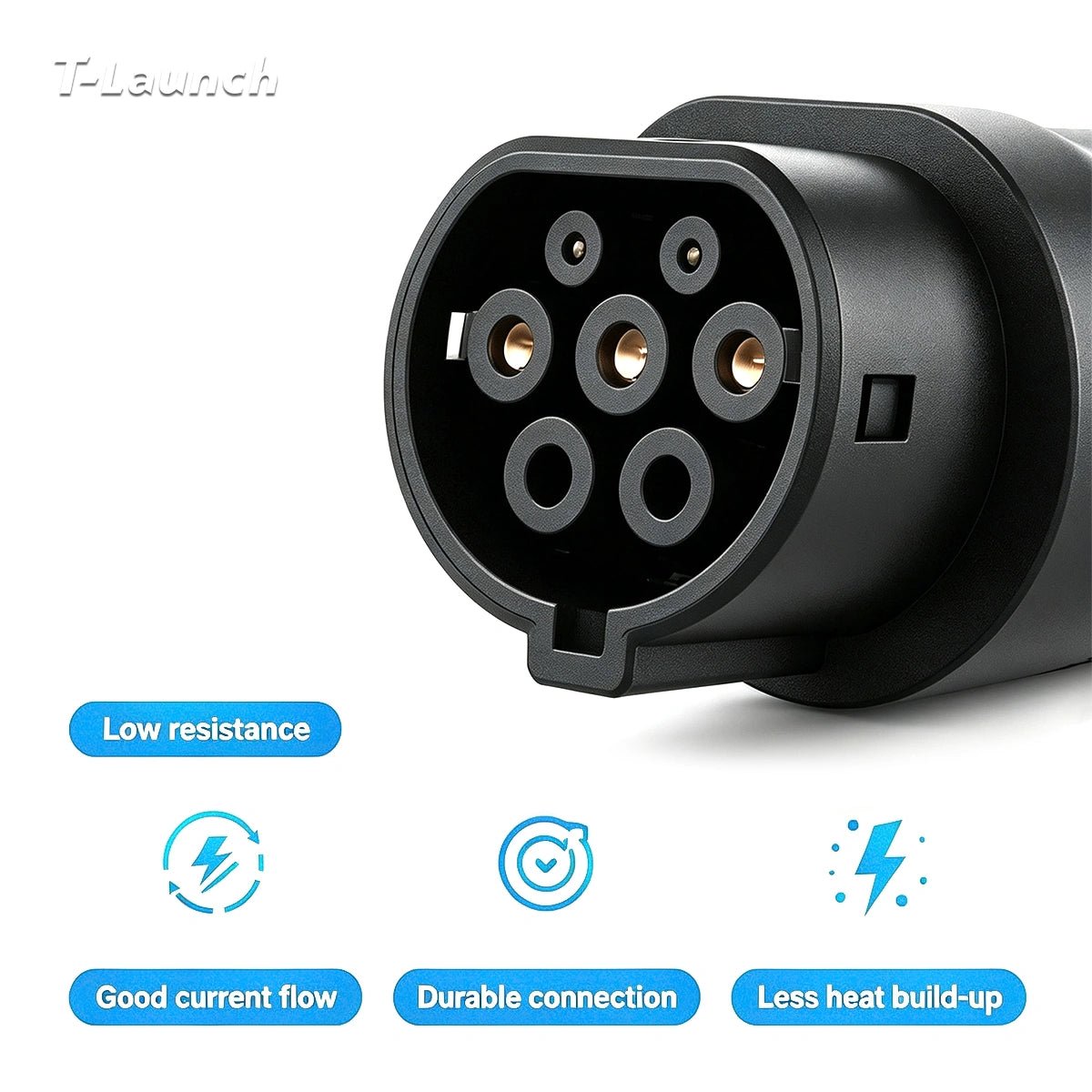 Type 2 to Type 1 EV Charging Adapter - T-Launch