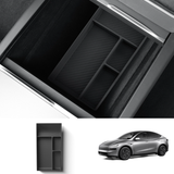 Silicone Center Console & Armrest Lower Storage Tray for Tesla Model Y Juniper 2025+