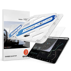 Ultra-Premium Tempered Glass Screen Protector for Model 3 and Model Y with Easy Installation Aids and High Durability - T-Launch