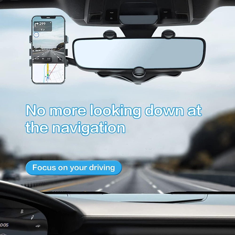 Universal Adjustable Rearview Mirror Phone Mount - T-Launch