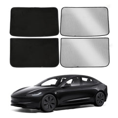 Upgrade Built-In Reflective Ice Crystal + Suede Sunroof Sunshade for Tesla 2024+ Model 3 Highland - T-Launch