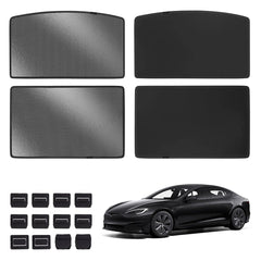 Upgrade Built-in Reflective Sunroof Sunshade for 2021+ Model S- Lightweight Reflective Silver Coated Sun Visor - T-Launch