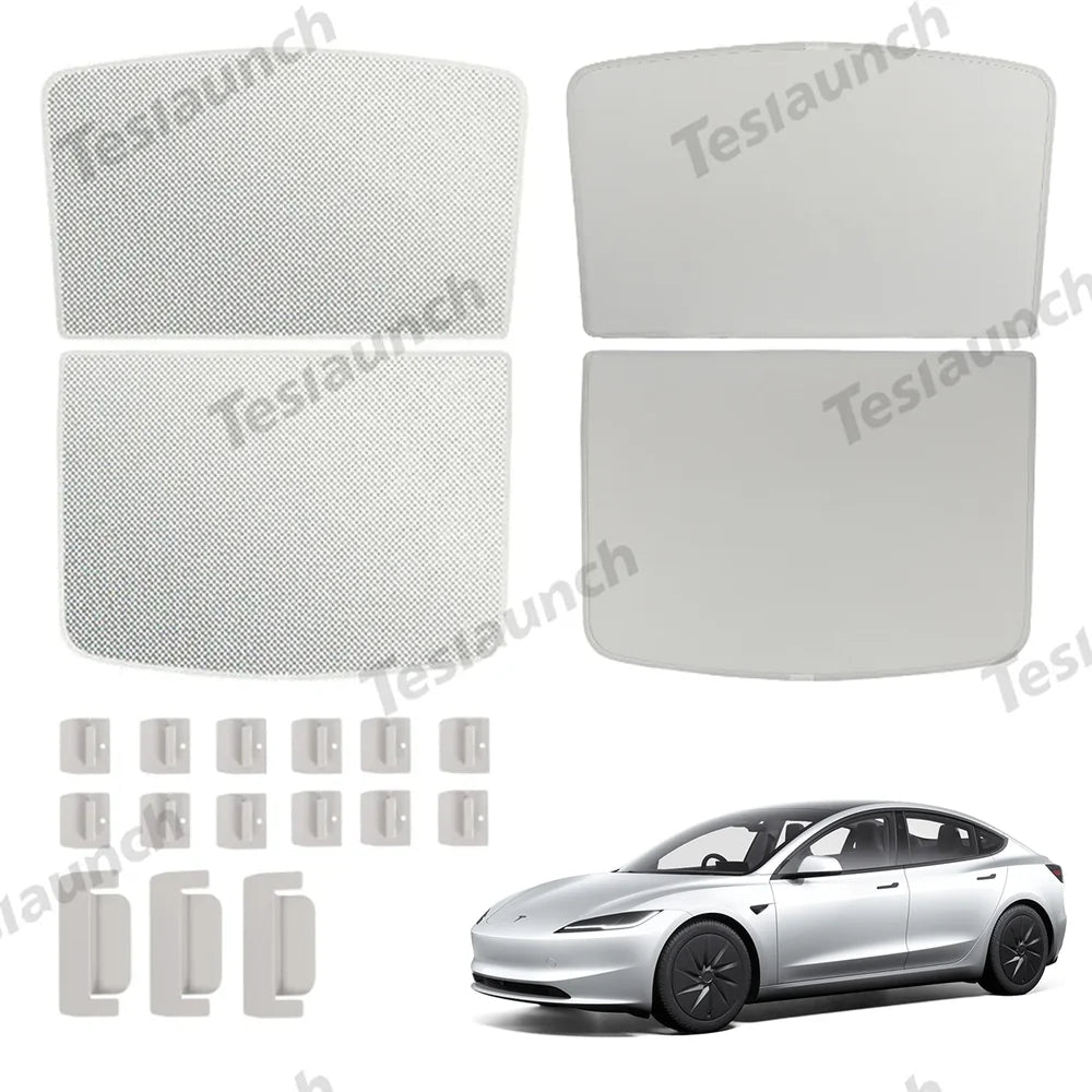 Upgrade Built-in Reflective Sunroof Sunshade for Tesla Model 3 Highland Standard 2025+ - T-Launch