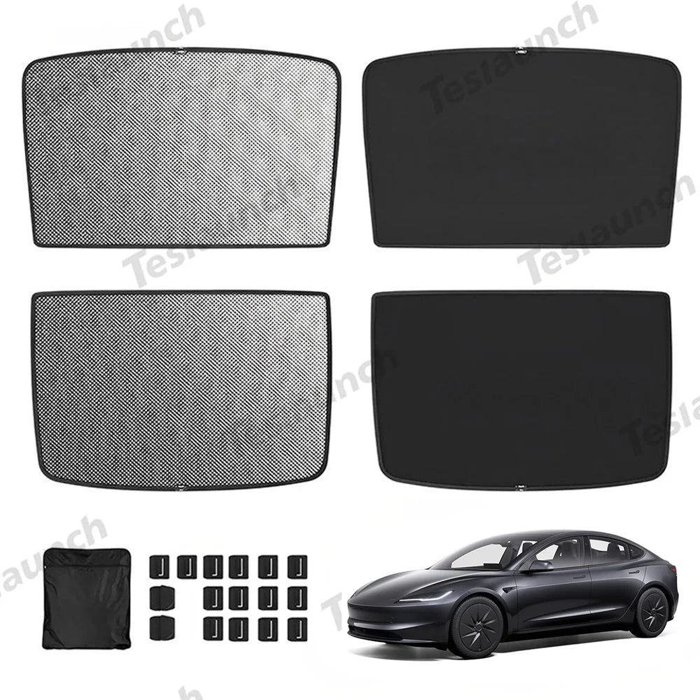Upgrade Built-in Reflective Sunroof Sunshade for Tesla Model 3 Highland Standard 2025+ - T-Launch
