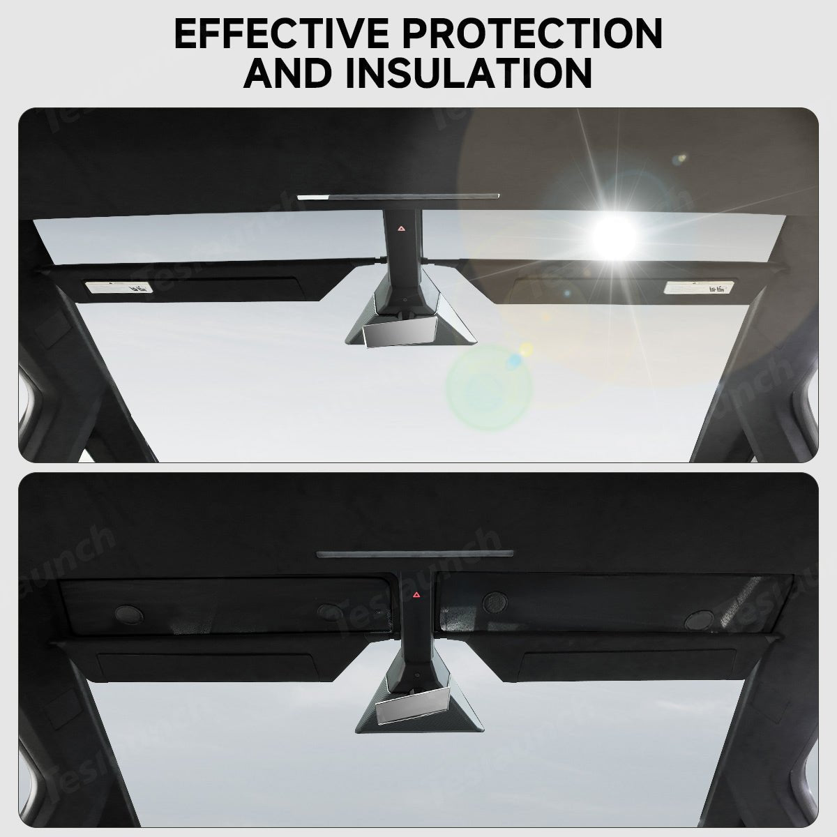 Upper Front Windshield Sunshade Mesh Sun Visor for Cybertruck (2 Pcs) - T-Launch