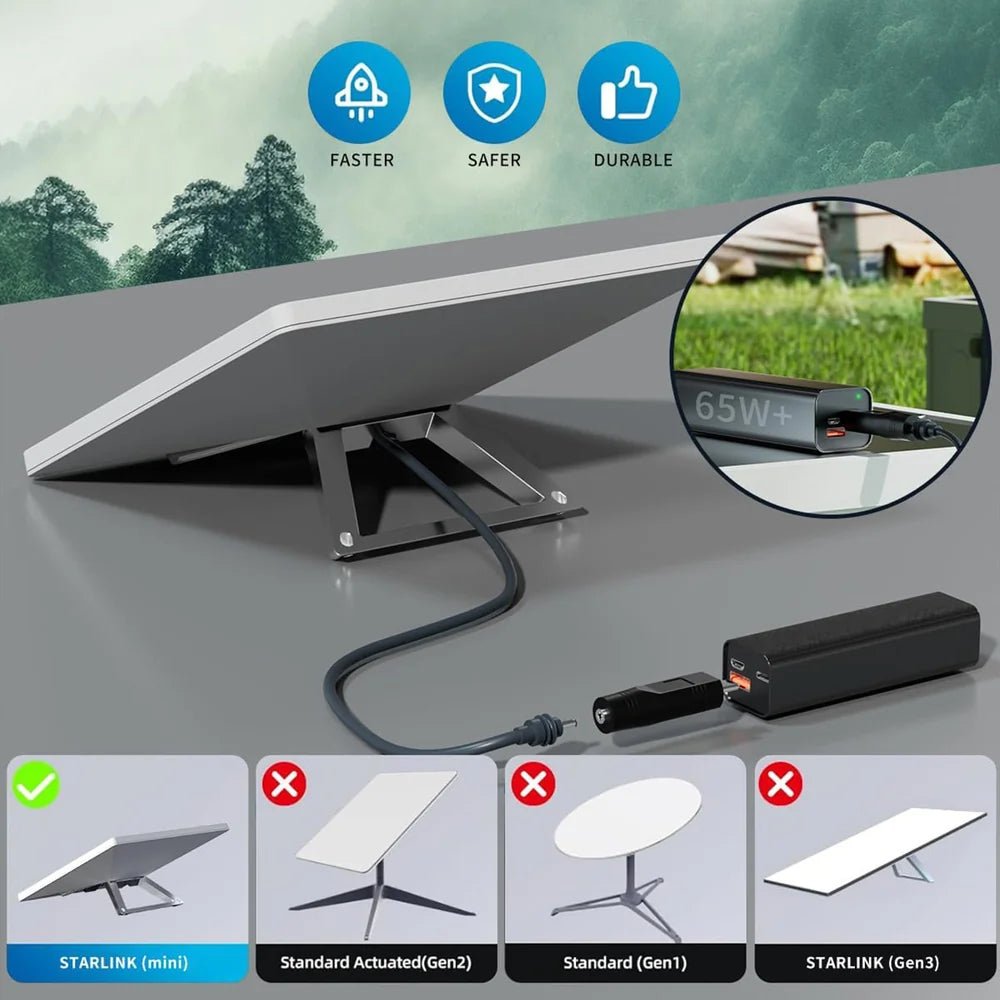 USB-C Male to DC Female Power Cable Adapter for Starlink Mini - T-Launch