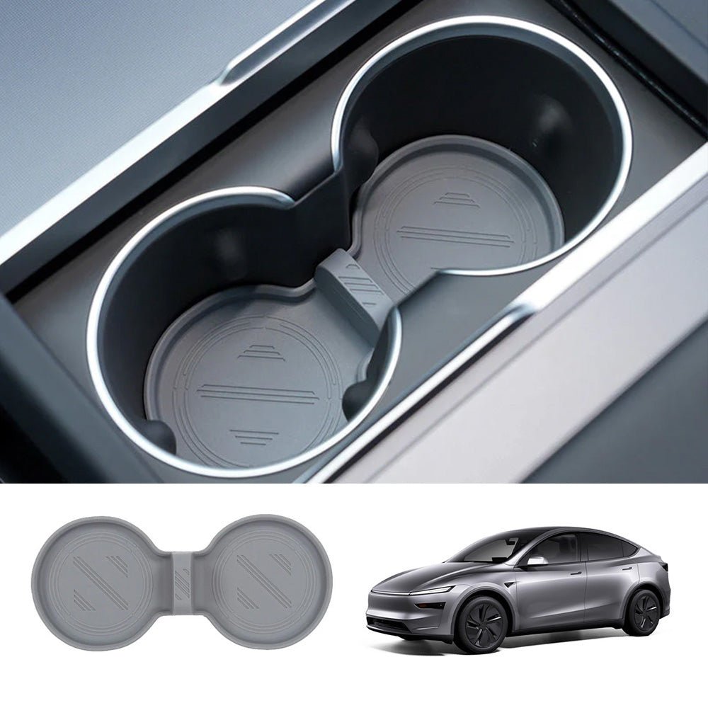 Water Cup Holder Storage Box Console TPE Silicone Holder Cup Holder Insert for Tesla Model Y Juniper 2025+ - T-Launch
