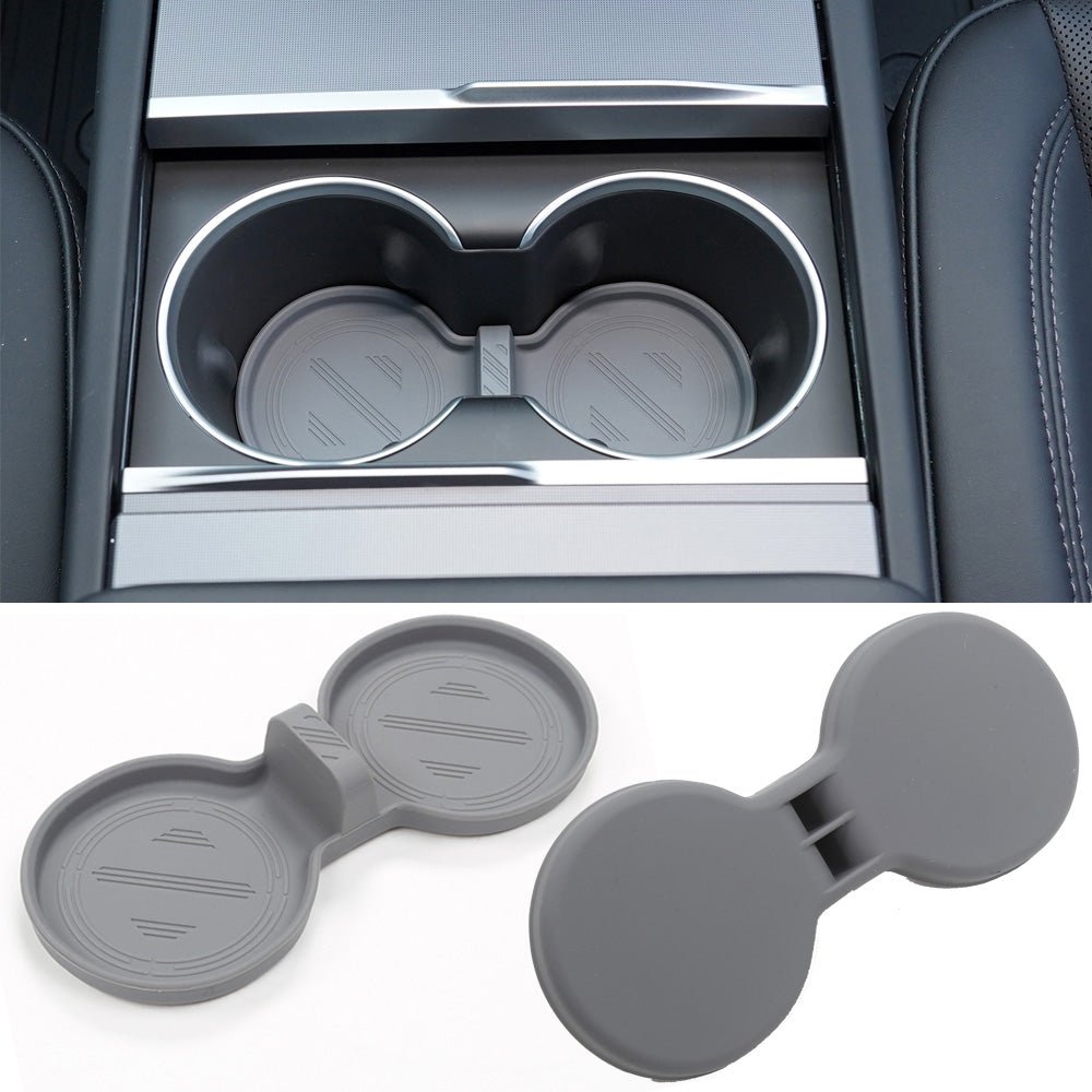 Water Cup Holder Storage Box Console TPE Silicone Holder Cup Holder Insert for Tesla Model Y Juniper 2025+ - T-Launch