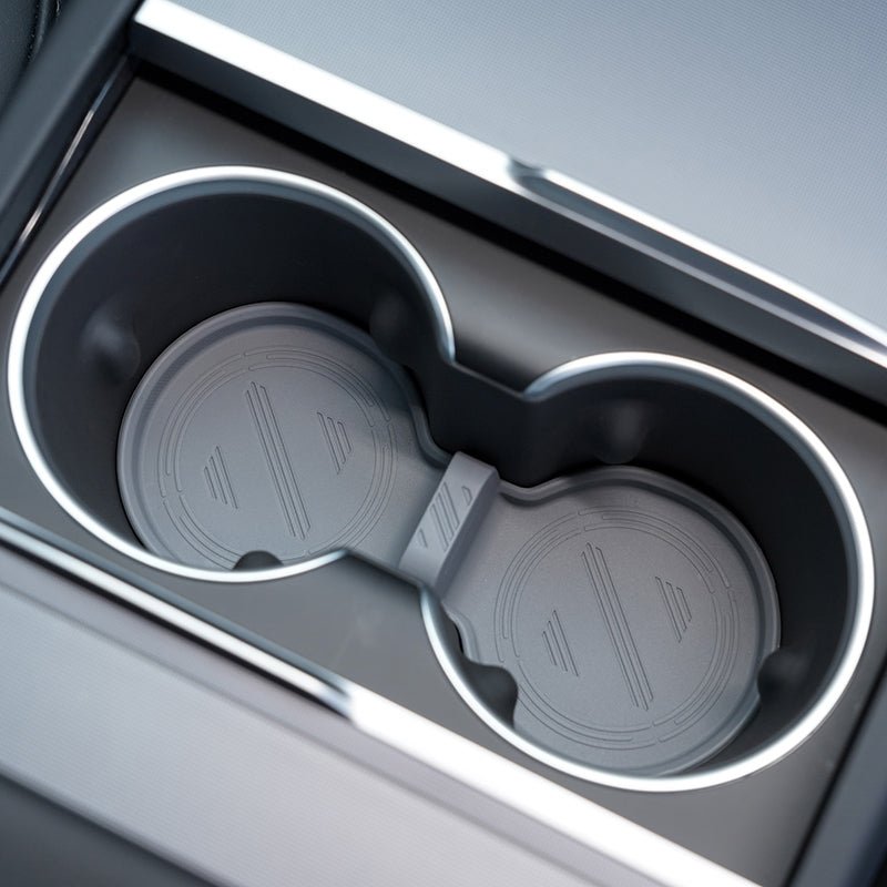 Water Cup Holder Storage Box Console TPE Silicone Holder Cup Holder Insert for Tesla Model Y Juniper 2025+ - T-Launch