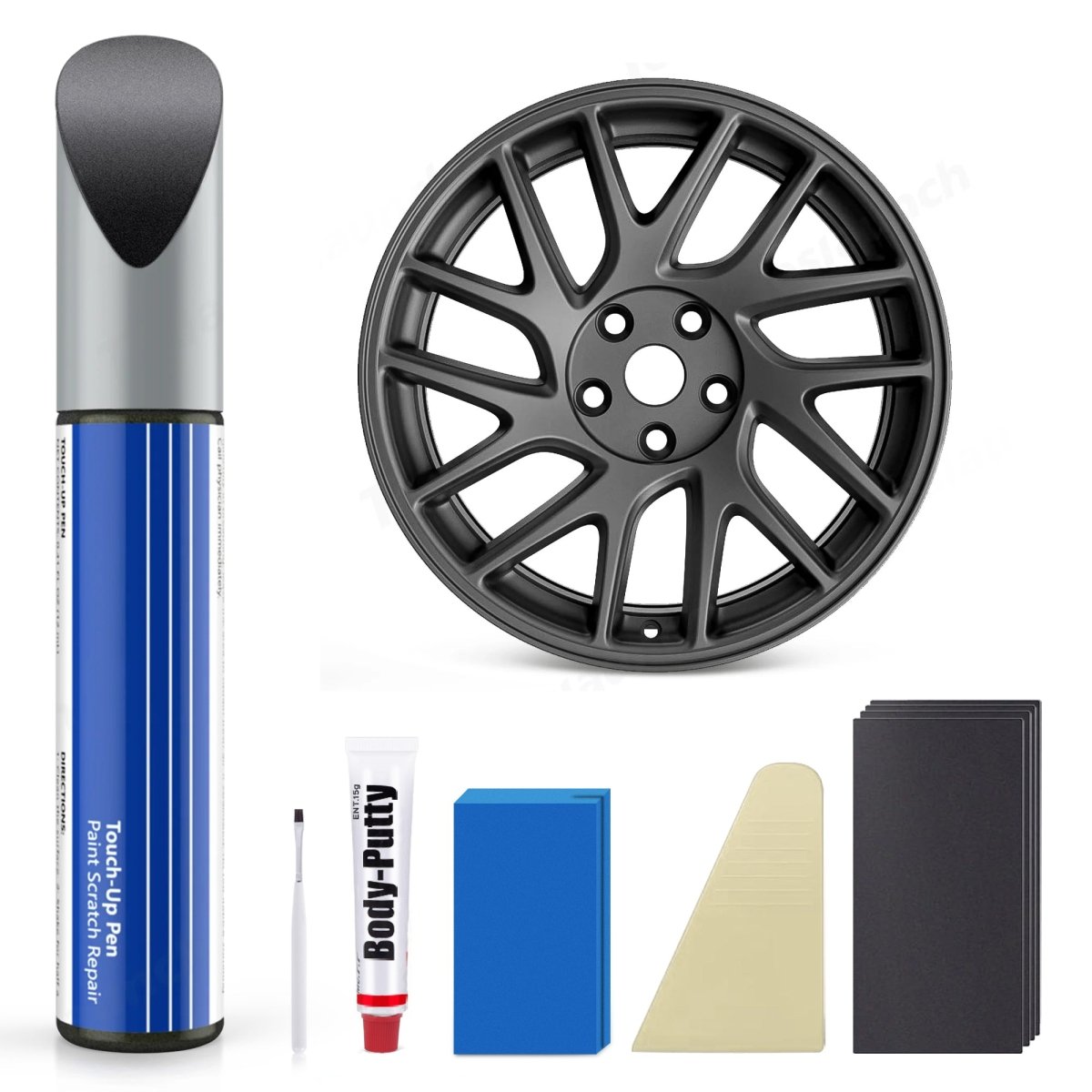 Wheel Rim Touch Up Paint Kit for Tesla Model 3/Y/S/X - DIY Curb Rash Repair with Color-Matched Paint - T-Launch