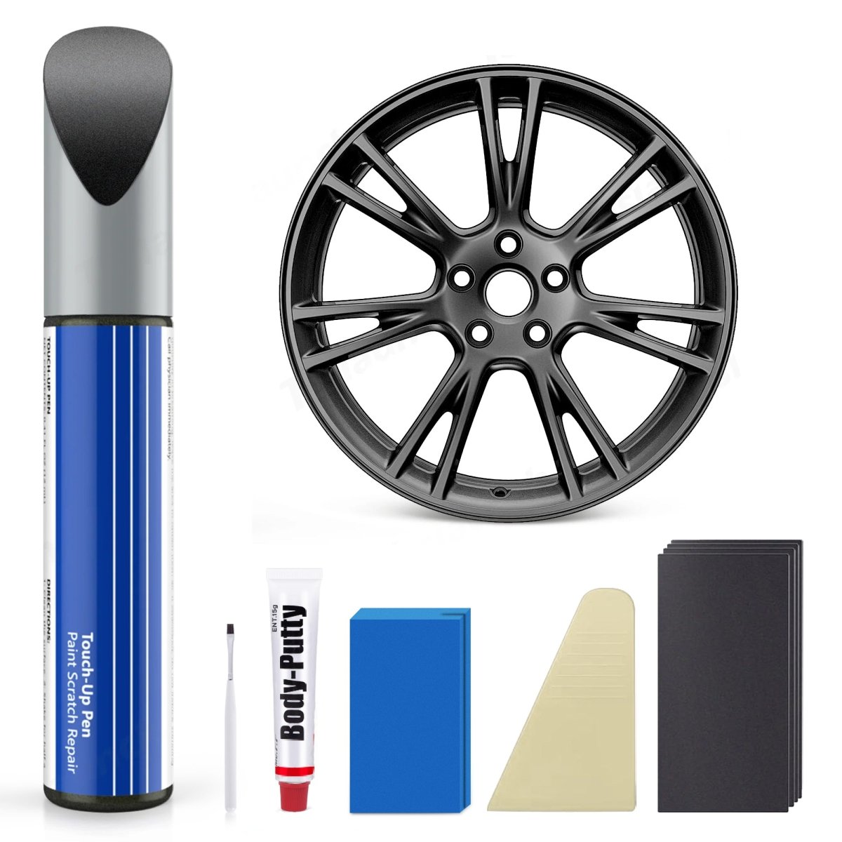 Wheel Rim Touch Up Paint Kit for Tesla Model 3/Y/S/X - DIY Curb Rash Repair with Color-Matched Paint - T-Launch