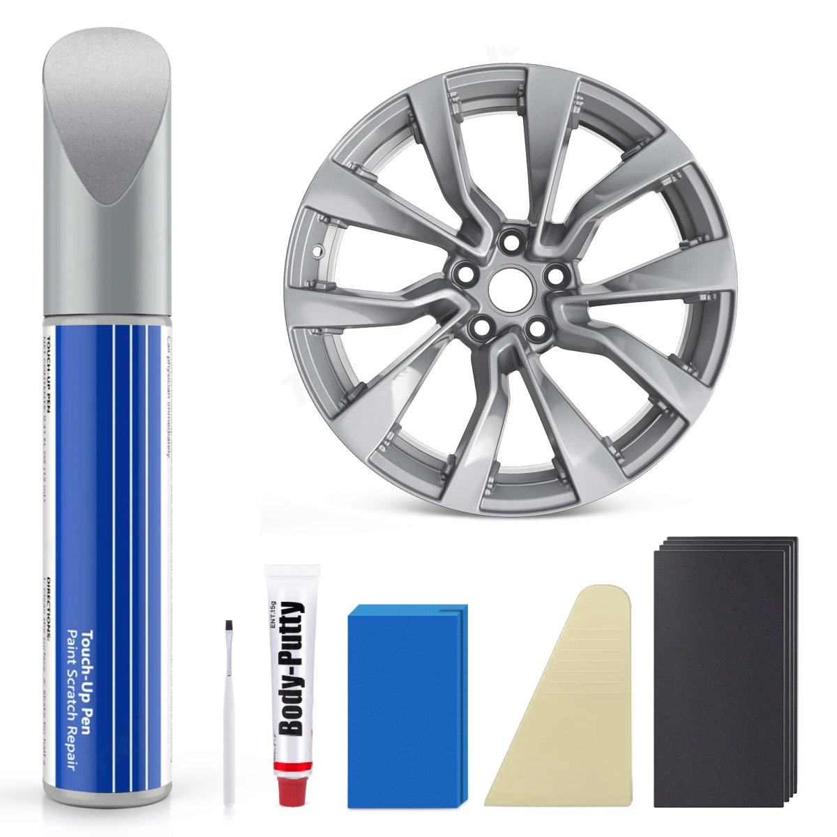 Wheel Rim Touch Up Paint Kit for Tesla Model 3/Y/S/X - DIY Curb Rash Repair with Color-Matched Paint - T-Launch