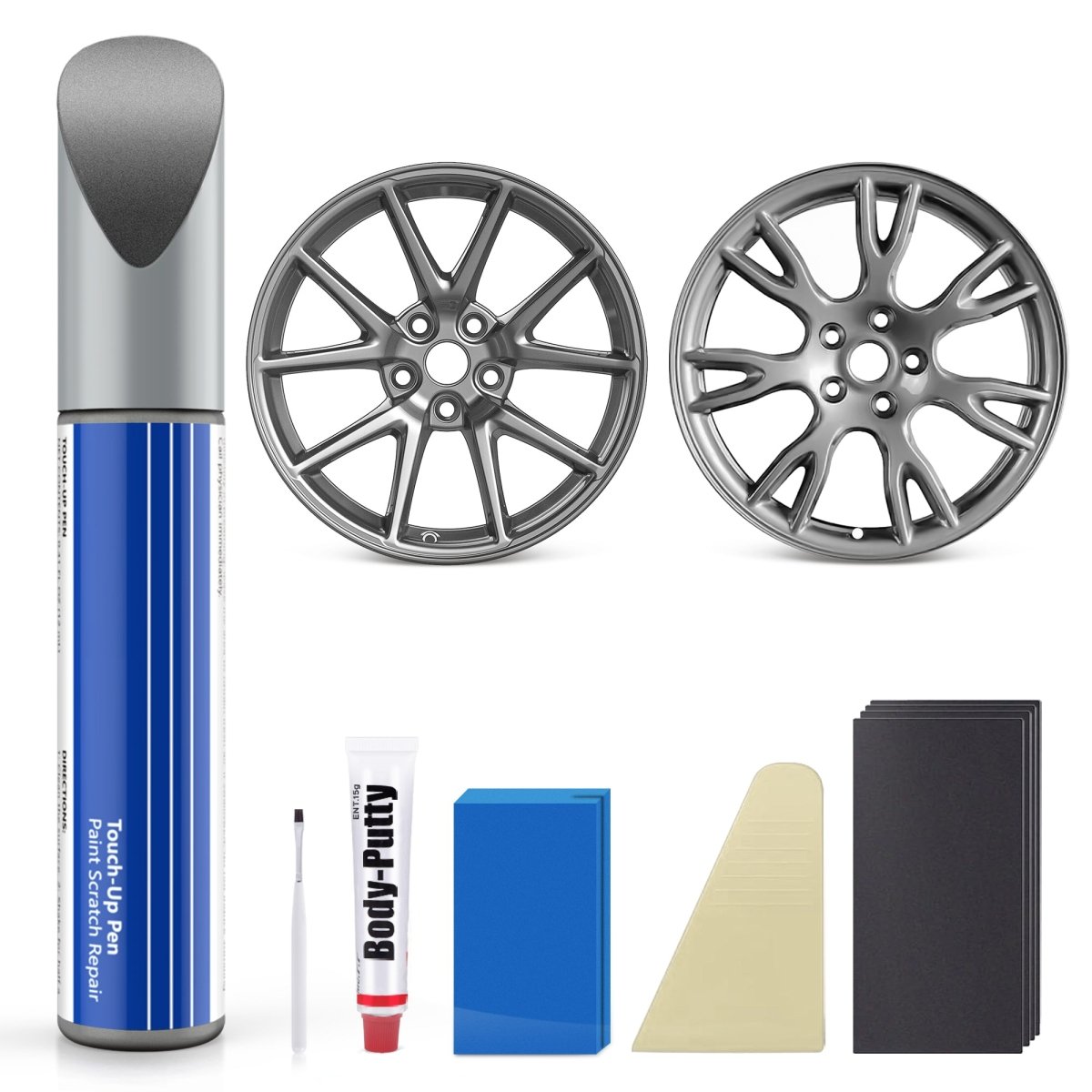 Wheel Rim Touch Up Paint Kit for Tesla Model 3/Y/S/X - DIY Curb Rash Repair with Color-Matched Paint - T-Launch