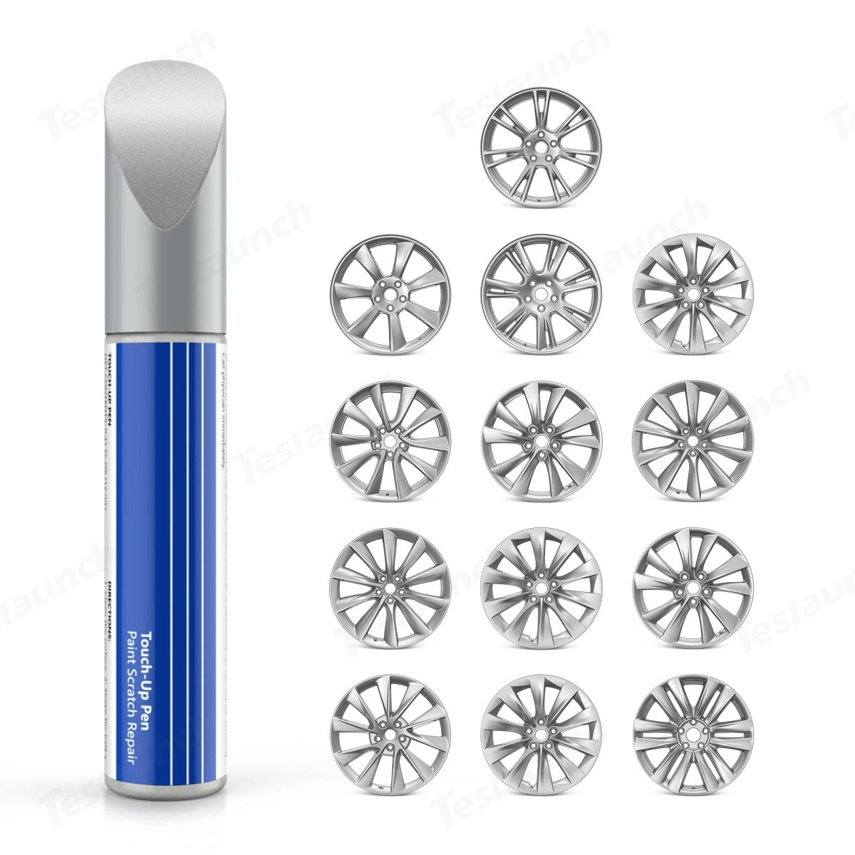 Wheel Rims Touch Up Paint for Tesla 3/Y/S/X/Cybertruck- DIY Curb Rash Repair with Color-matched Touch Up Paint - T-Launch