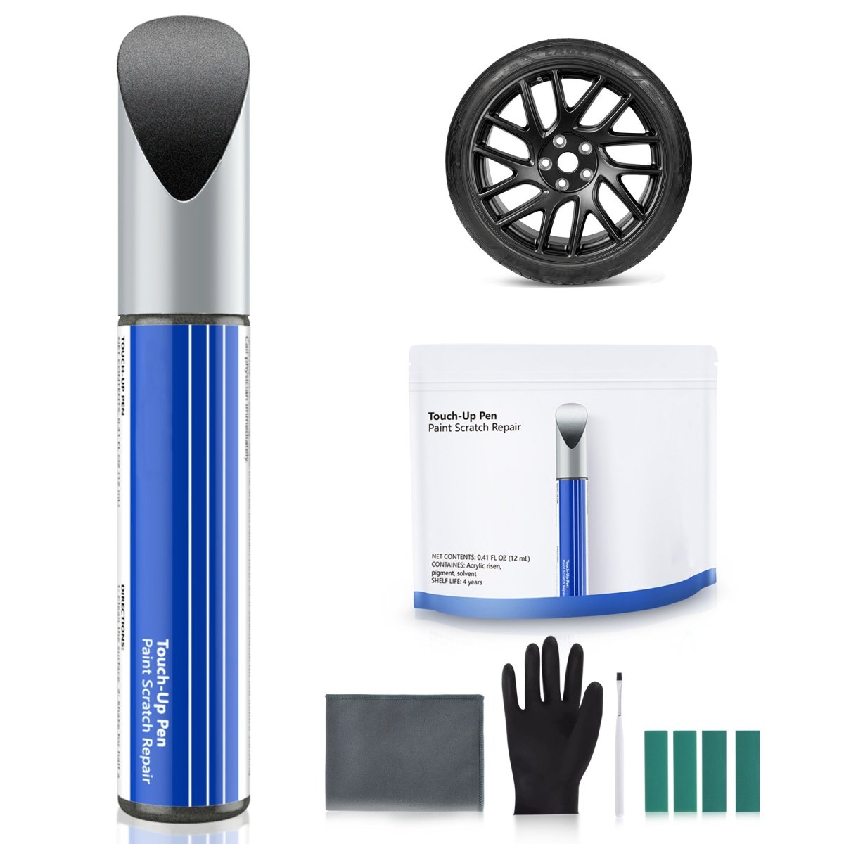 Wheel Rims Touch Up Paint Kit for Tesla Model 3/Y/S/X - DIY Curb Rash Repair with Color-matched Touch Up Paint - T-Launch
