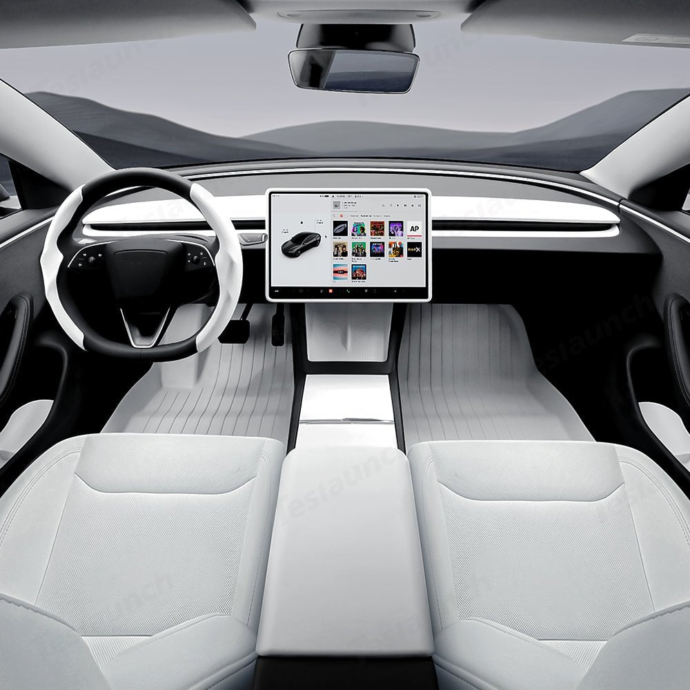 White Interior Upgrade Kit for Tesla Model 3 Highland 2024+ - T-Launch