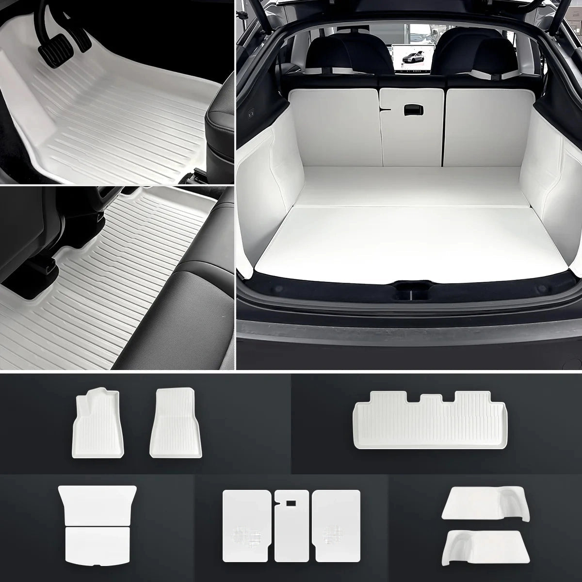 White Interior Upgrade Kit For Tesla Model Y Juniper 2025+ - T-Launch