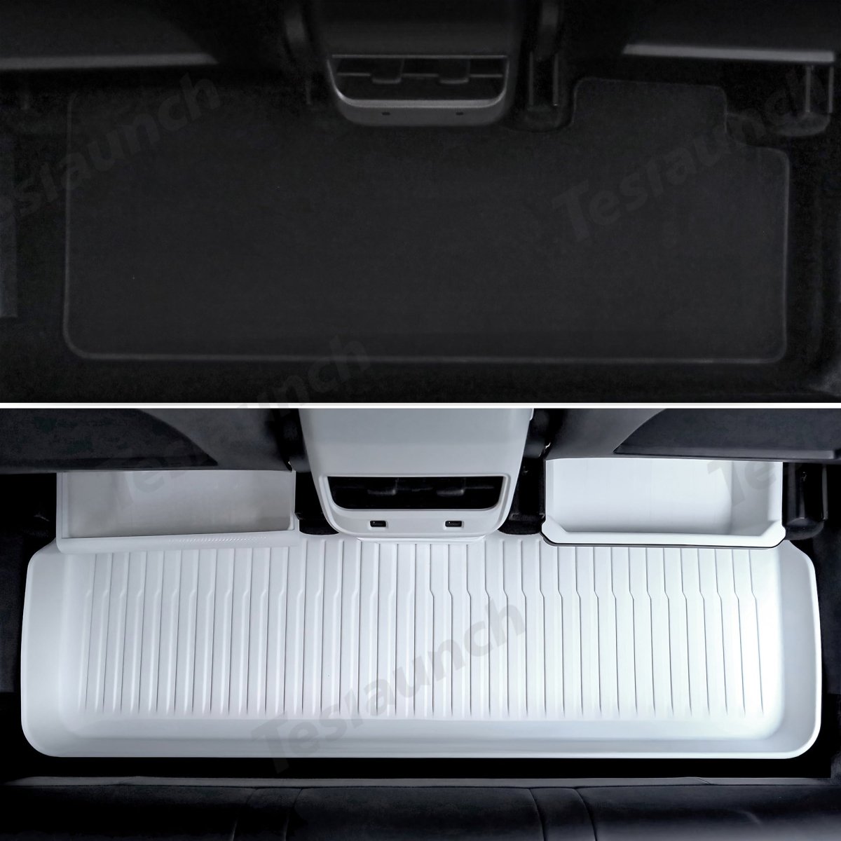 White TPE All Weather Floor Mat for Tesla Model 3/Y - T-Launch