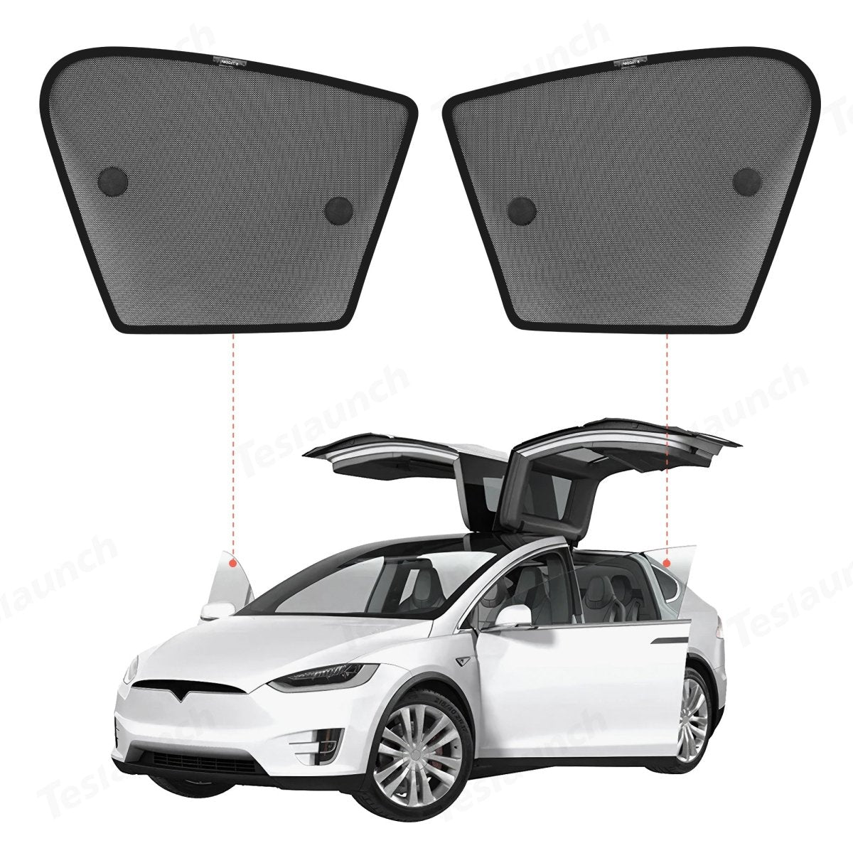 Whole Car Window & Sunroof Covercraft Dense Mesh Sunshade Kit (8 pcs) for Tesla Model X(2015-2020) Car Accessories - T-Launch
