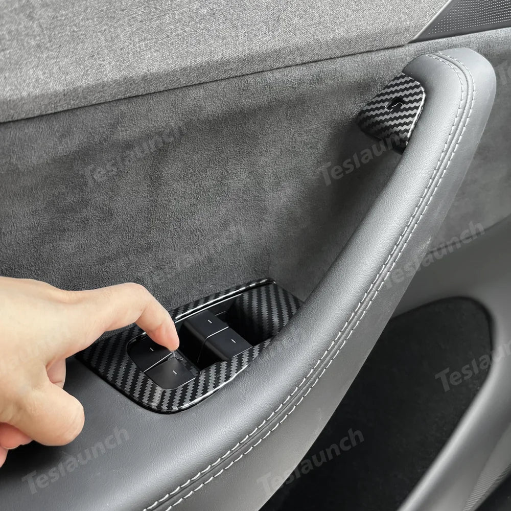 Window & Door Button Trim Cover Set (10 PCS) for 2026 New Tesla Model Y Standard - T-Launch