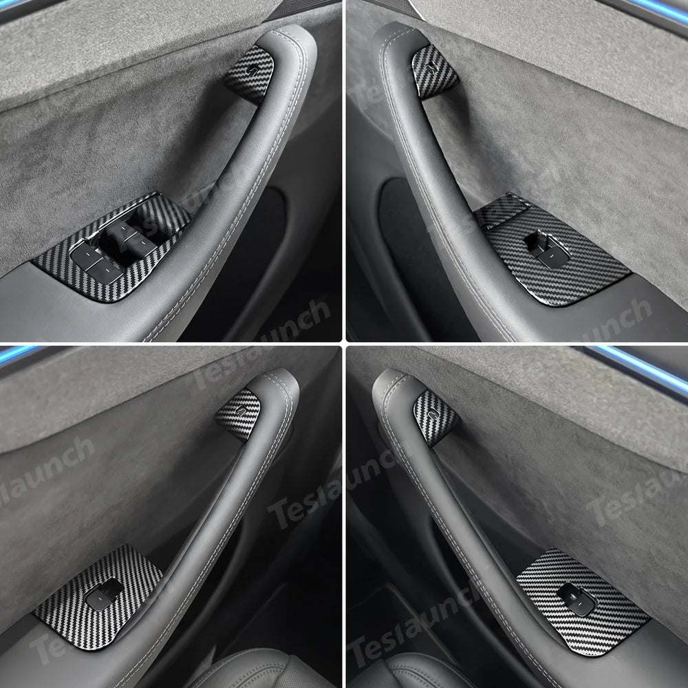 Window & Door Button Trim Cover Set (10 PCS) for 2026 New Tesla Model Y Standard - T-Launch