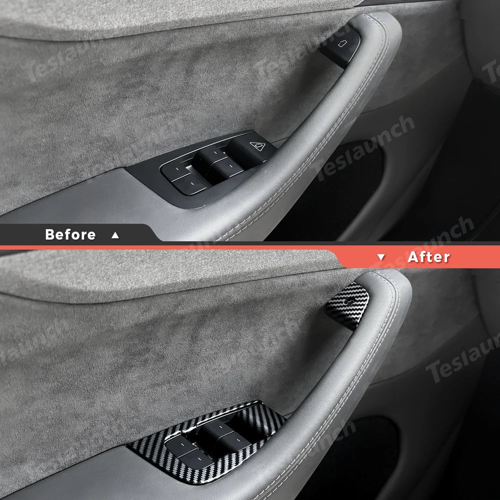 Window & Door Button Trim Cover Set (10 PCS) for 2026 New Tesla Model Y Standard - T-Launch