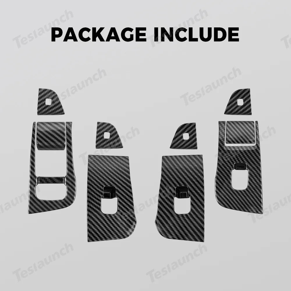 Window & Door Button Trim Cover Set (10 PCS) for 2026 New Tesla Model Y Standard - T-Launch