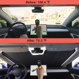 Fortykket Foldbar Vinduesrude Sun Visor for Sun SkærmTesla[[PL170]]S