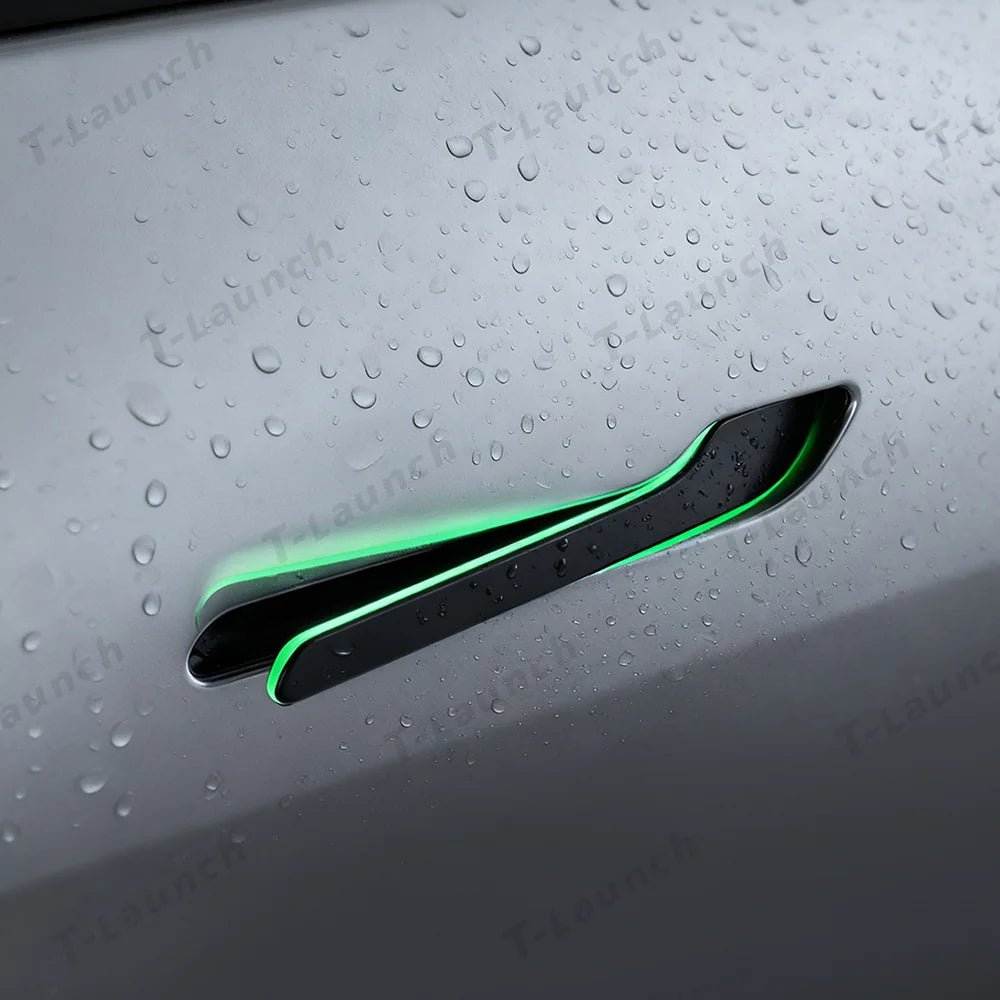 Wireless Auto Door Handle Upgrade Kit with Colorful LED Lights for Tesla Model 3/Y (2022+) - T-Launch