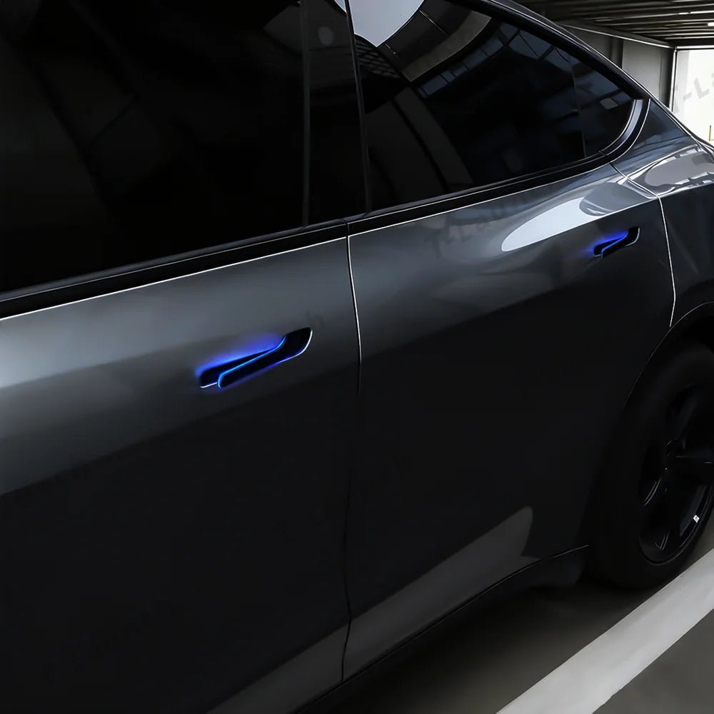 Wireless Auto Door Handle Upgrade Kit with Colorful LED Lights for Tesla Model 3/Y (2022+) - T-Launch