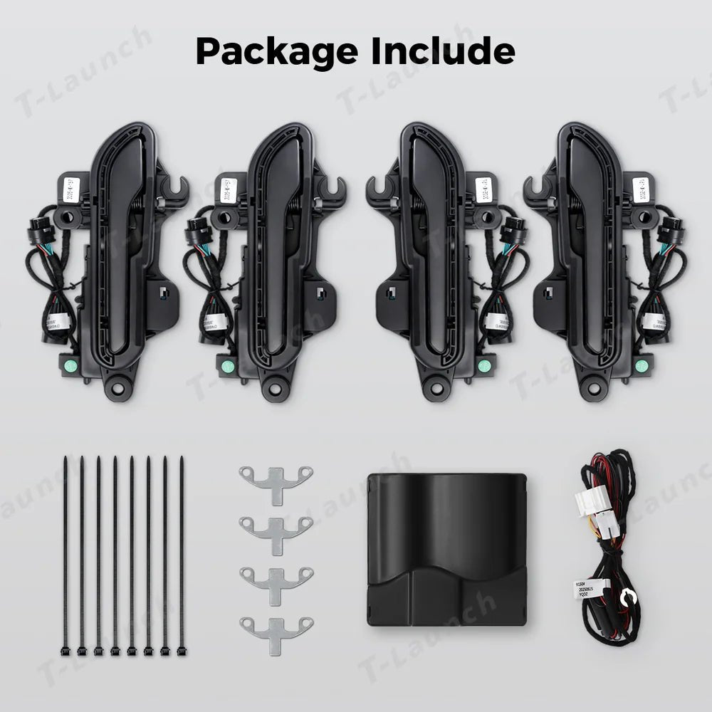 Wireless Auto Door Handle Upgrade Kit with Colorful LED Lights for Tesla Model 3/Y (2022+) - T-Launch