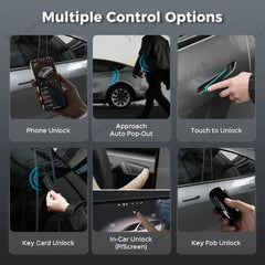 Wireless Auto Door Handle Upgrade Kit with Colorful LED Lights for Tesla Model 3/Y (2022+) - T-Launch