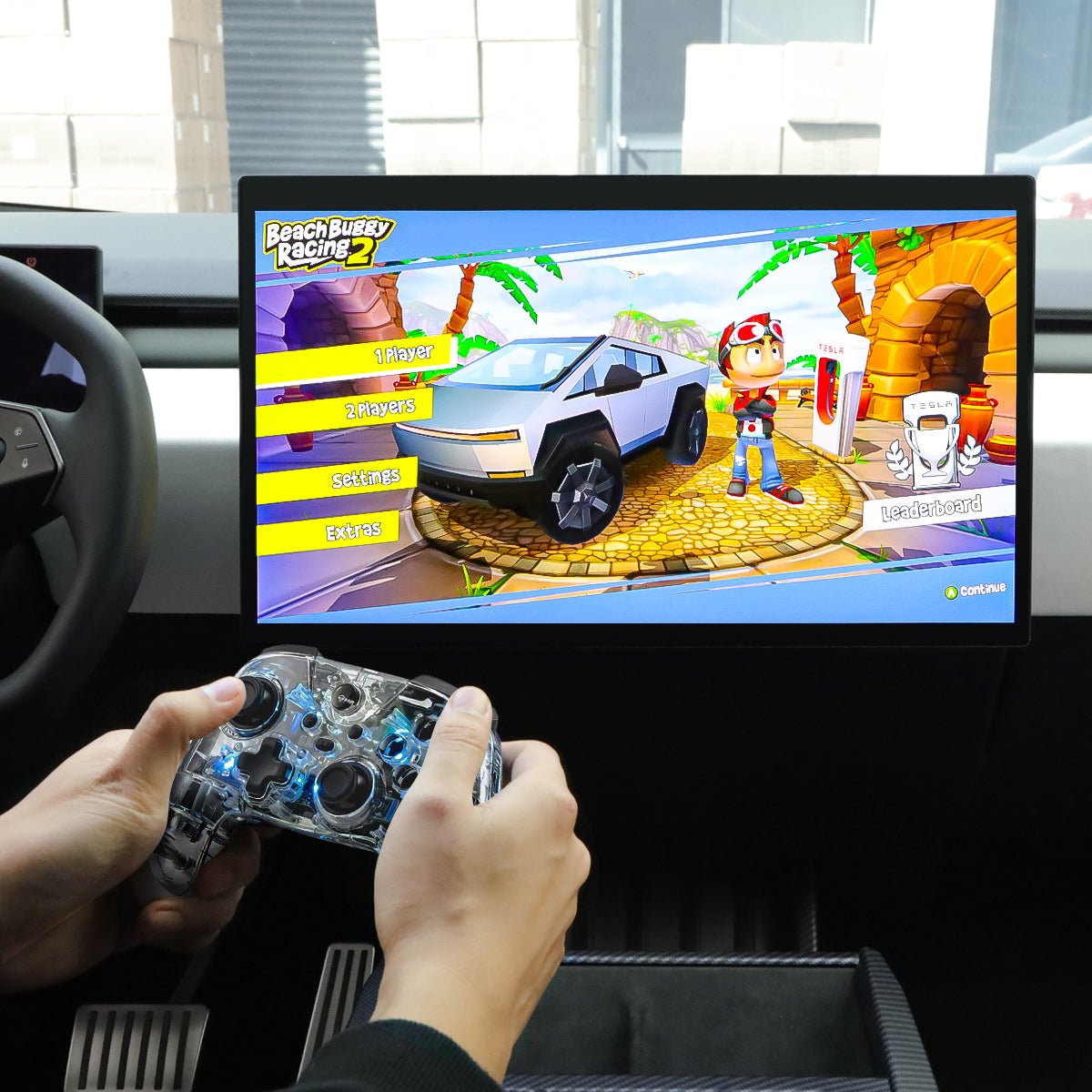 Wireless Game Controller for Tesla Model 3/Y/X/S/Cybertruck - T-Launch