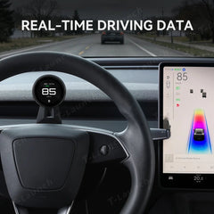 Wireless Mini HUD Display – Smart Driving Screen for Tesla Model Y Juniper 2025+/ Model 3 Highland 2024+ - T-Launch