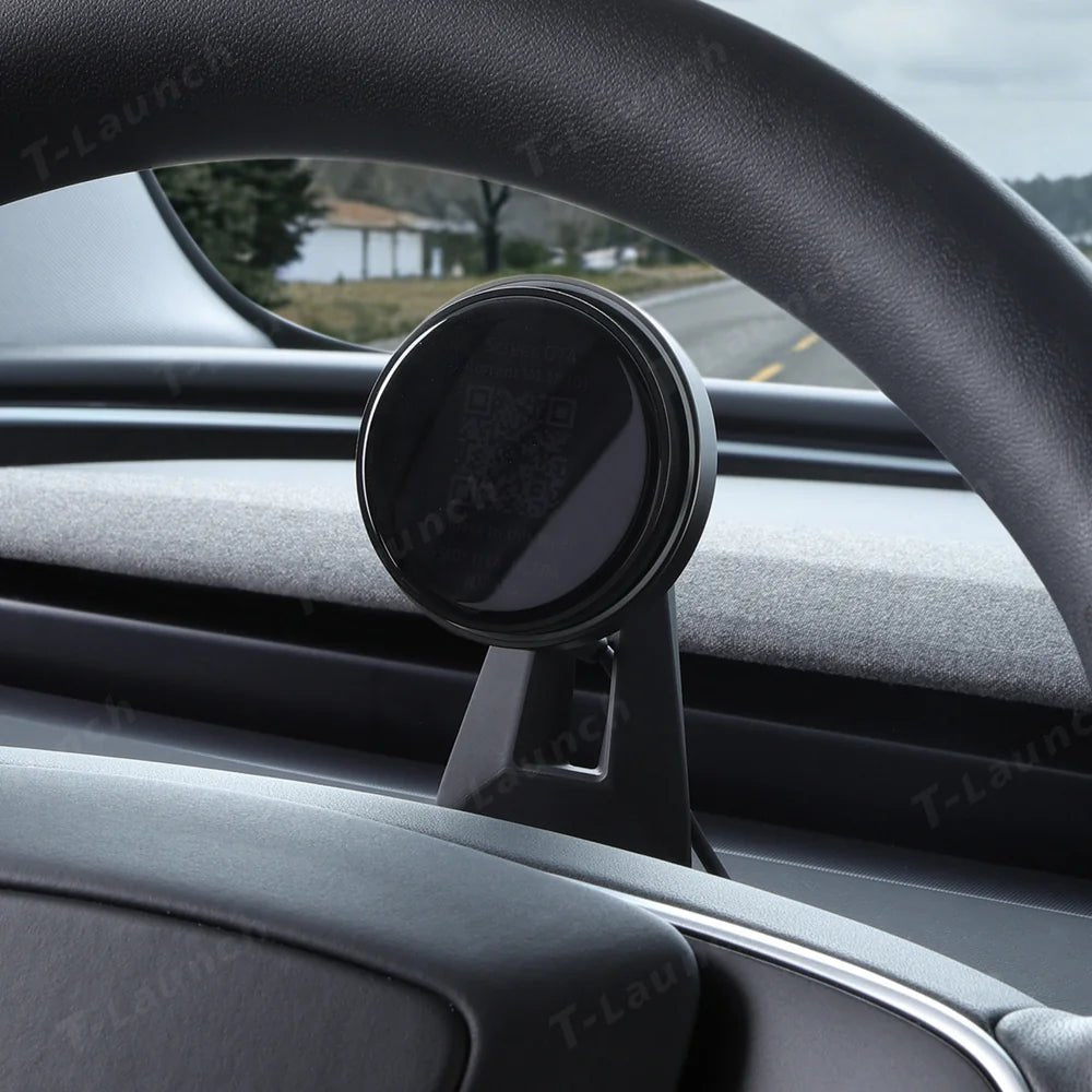 Wireless Mini HUD Display – Smart Driving Screen for Tesla Model Y Juniper 2025+/ Model 3 Highland 2024+ - T-Launch