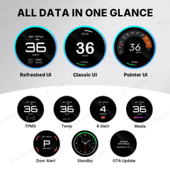 Wireless Mini HUD Display – Smart Driving Screen for Tesla Model Y Juniper 2025+/ Model 3 Highland 2024+ - T-Launch