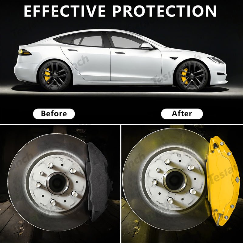 Yellow 2021-2026 Model S/X Brake Caliper Covers (4Pcs) for Tesla - T-Launch